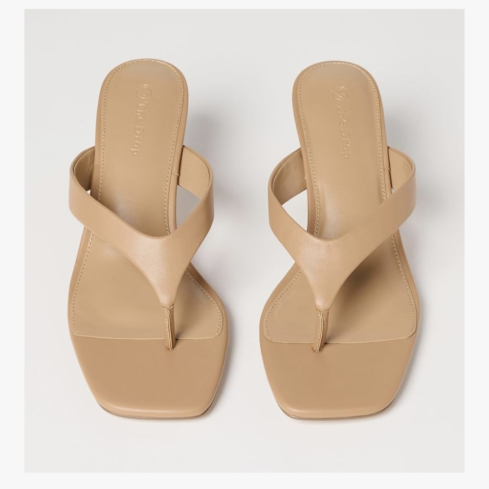 The Drop Women's Dakota Thong Scupted Heel Sandal #923, 924, 925 - Picture 12 of 14